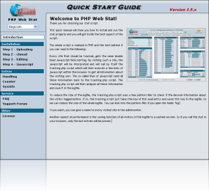 Quickstart screen 1